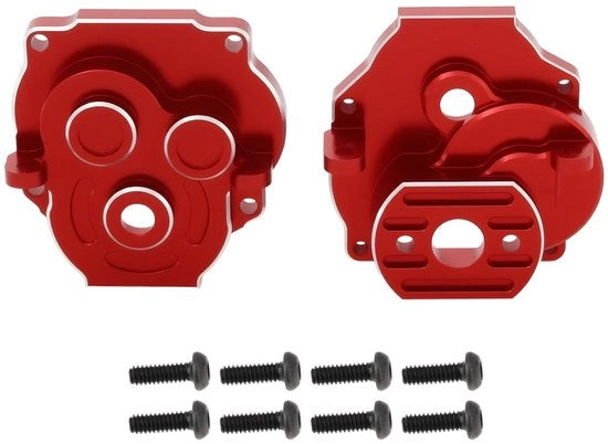 Cassa Cambio in Alluminio - 2 Pezzi - Compatibile con Traxxas TRX4M Defender/Bronco/K10/F150 - Trattamento CNC Preciso - Lunga Durata - Olio per Cambio