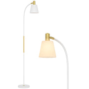 Lampada da terra ¨C zephmum ¨C regolabile in altezza 127-160 cm, interruttore, attacco E27, bianco