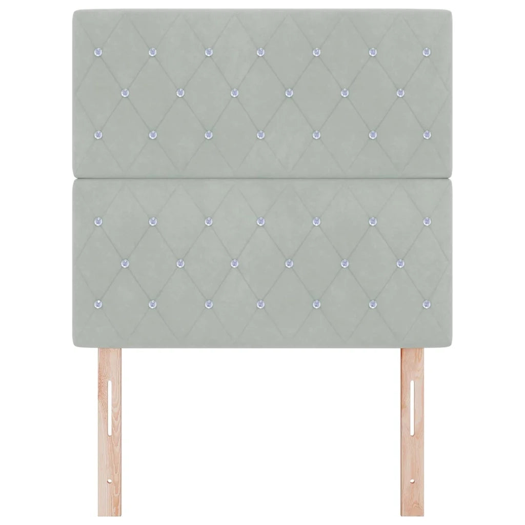 Testiera LED con testiera Grigio chiaro 80 cm Poliestere 3338348