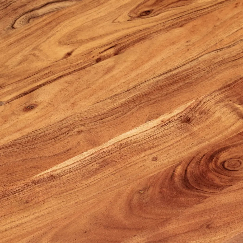 Piano Tavolo 110x50x3,8 cm Ovale in Legno Massello di Acacia 370097