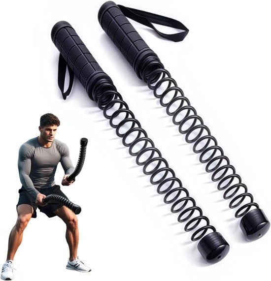 Touche per esercizio a due braccia, resistenza elettronica portatile, adatta per allenamenti a casa e in palestra, HIIT, cardio basso impatto, allenamento di forza, costruzione dei muscoli addominali, adatta per uomini e donne