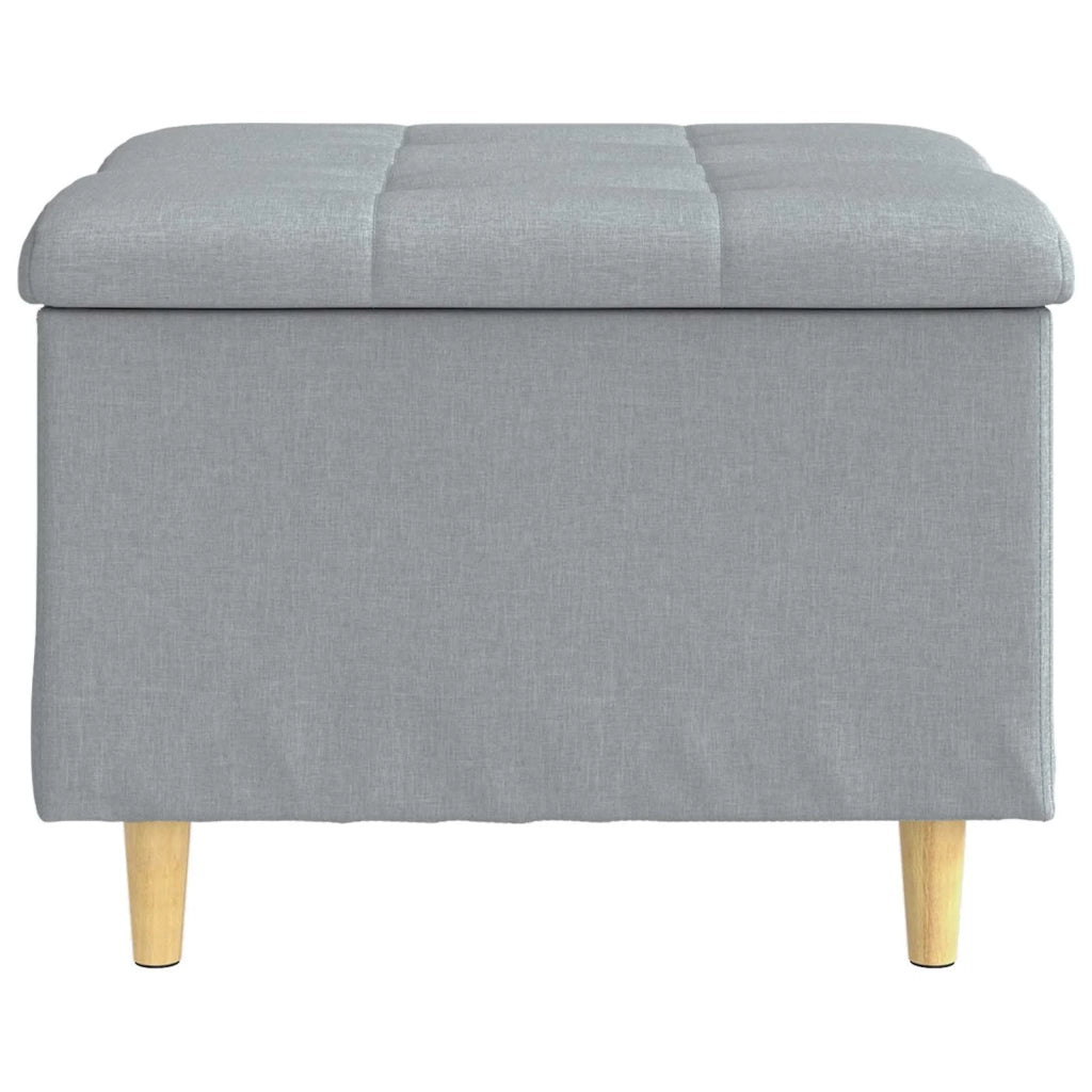 Pouf contenitore Grigio chiaro 60 x 60 x 45 cm Tessuto