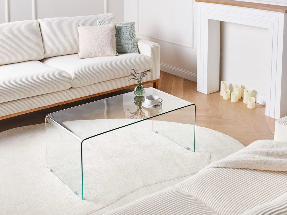 Tavolino Trasparente 100 x 50 cm Rettangolare stile Minimalista