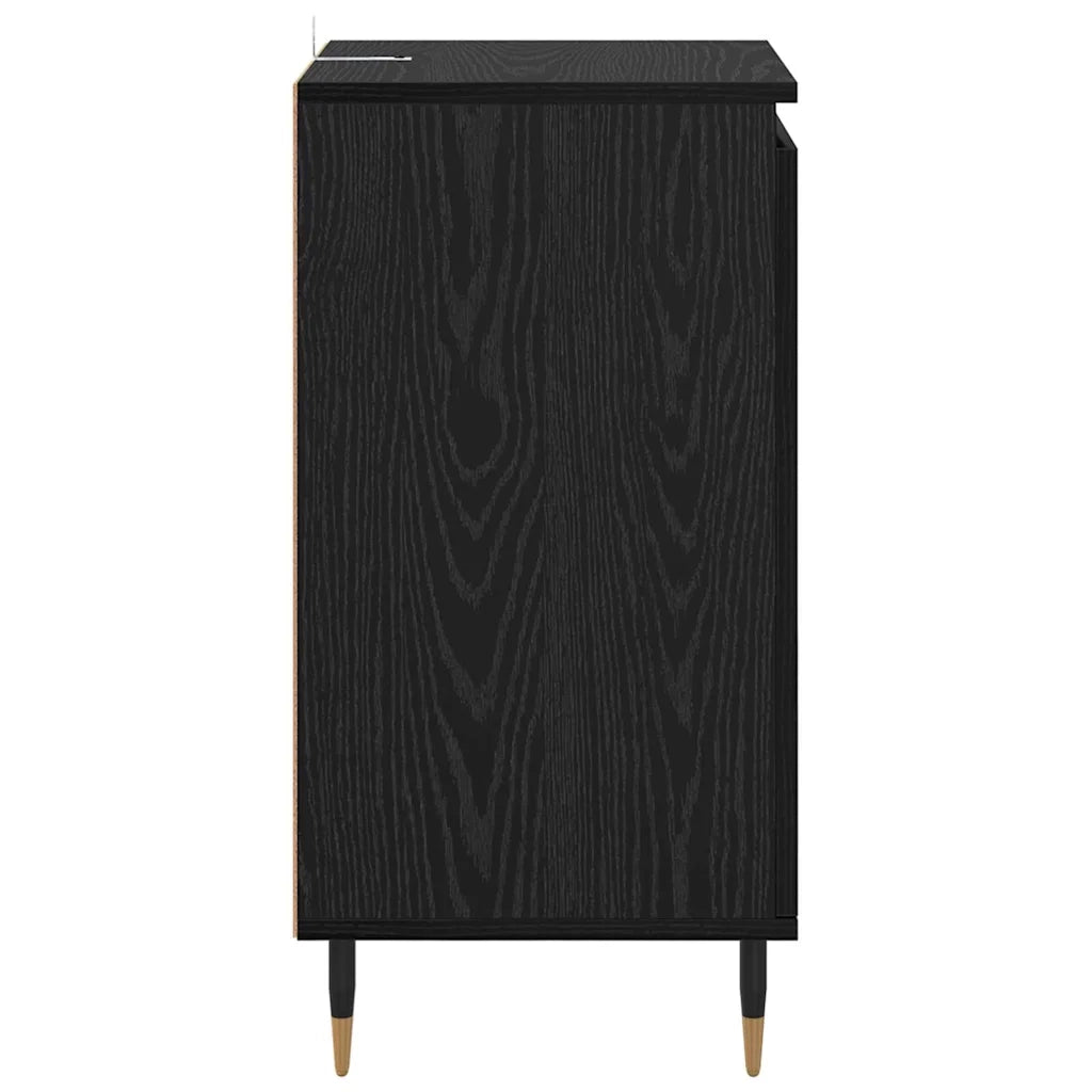 Credenza 2 pz-Set di 2 Buffet-Armadio da cucina Rovere Nero 40 x 35 x 70 cm
