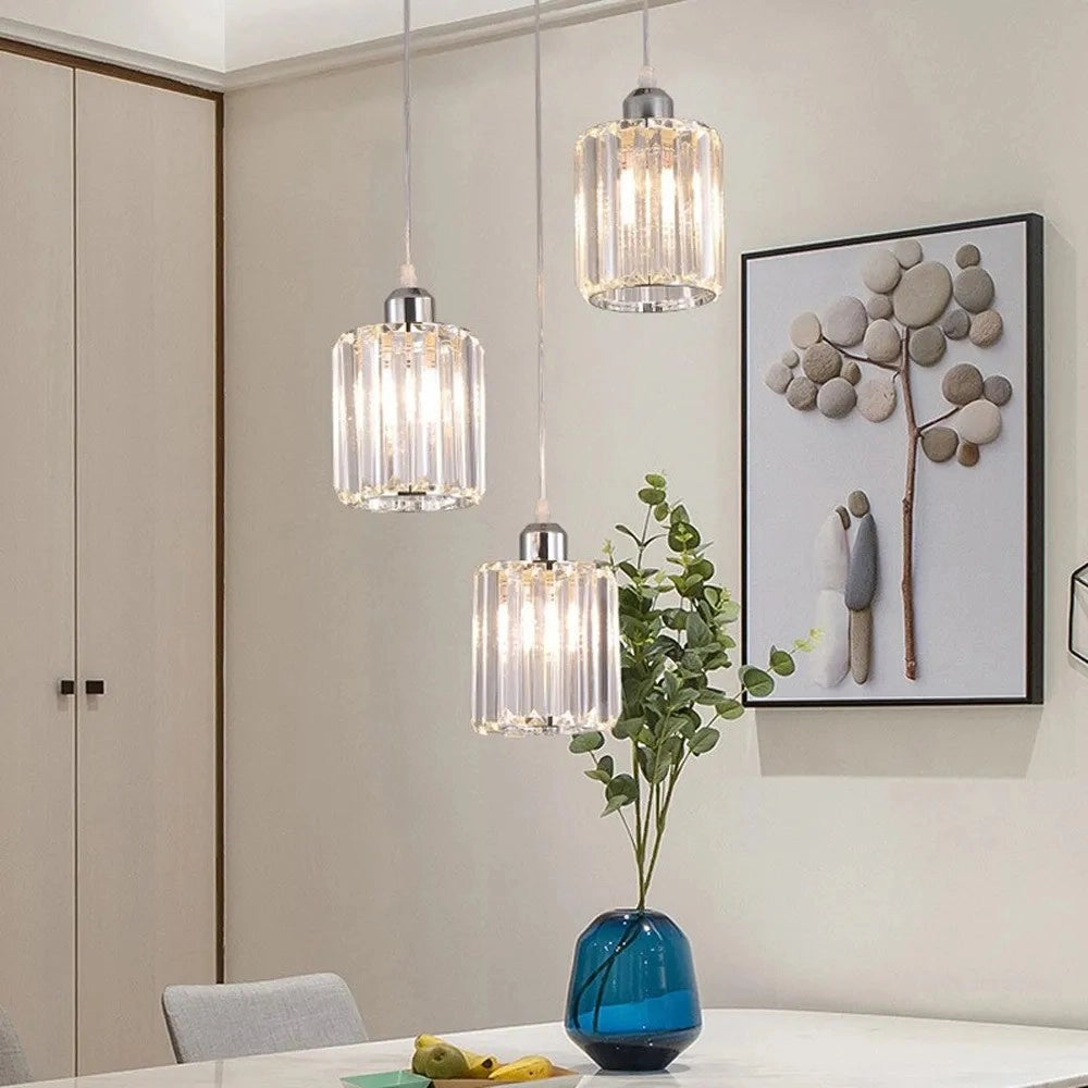 Lampada Da Soffitto Cristallo Argento APP510-3CPR