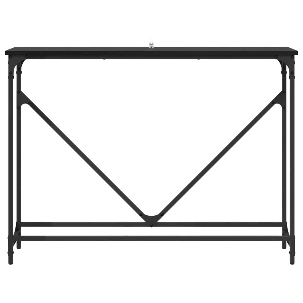 Tavolo consolle Rovere Nero 102 x 23 x 75 cm Legno multistrato