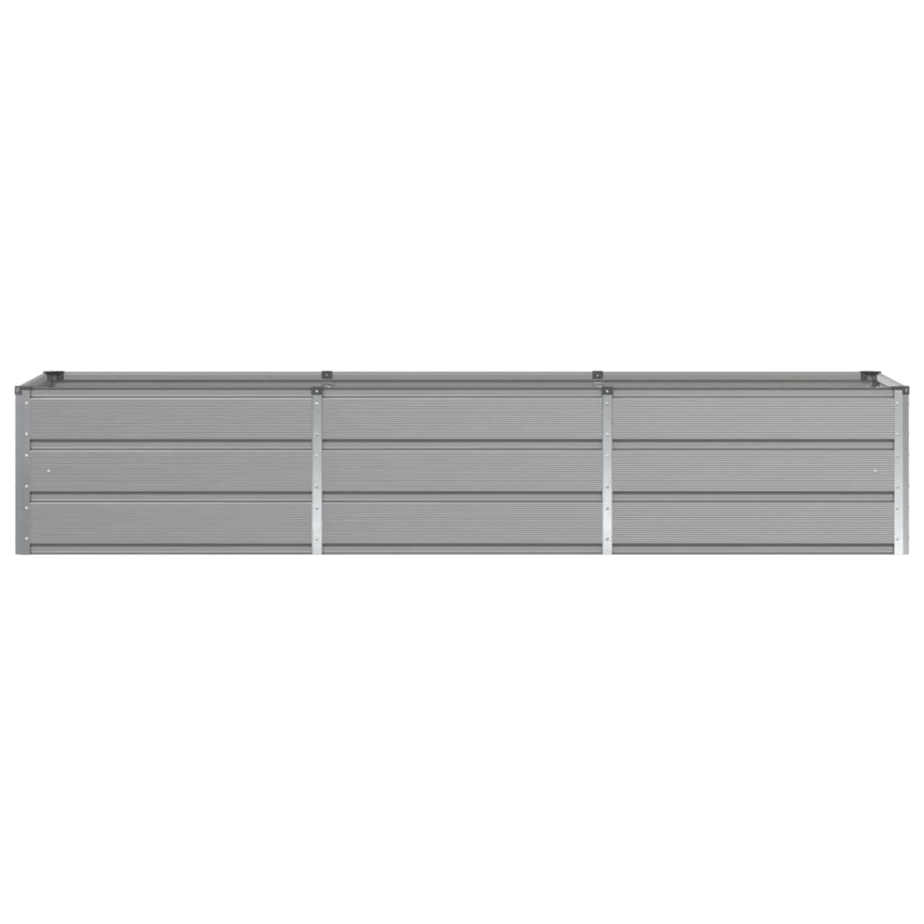 Fioriera moderna per giardino o patio 240 x 80 x 45 cm stile industriale chic acciaio grigio chiaro 02_0059189