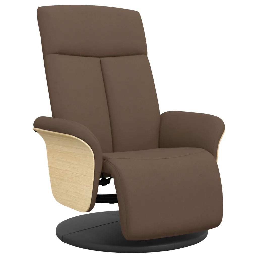 Poltrona Reclinabile con Poggiapiedi Marrone in Tessutocod mxl 83831