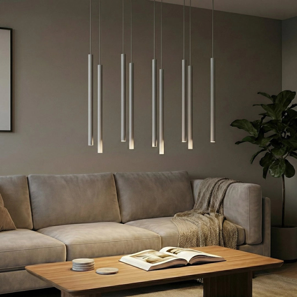 Lampada a sospensione SELTER in acciaio grigio