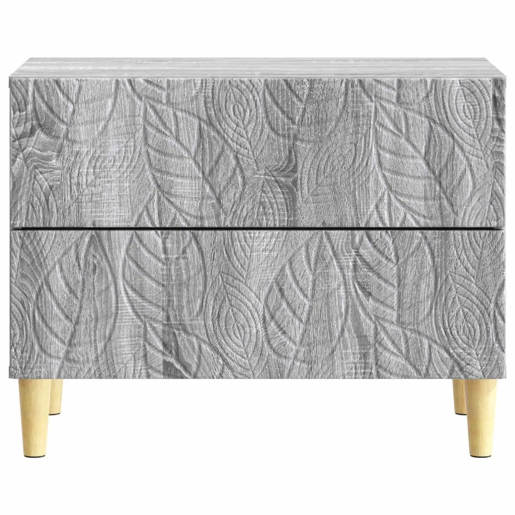 Comodino Sonoma grigio 62 x 34,5 x 48 cm Legno ingegnerizzato