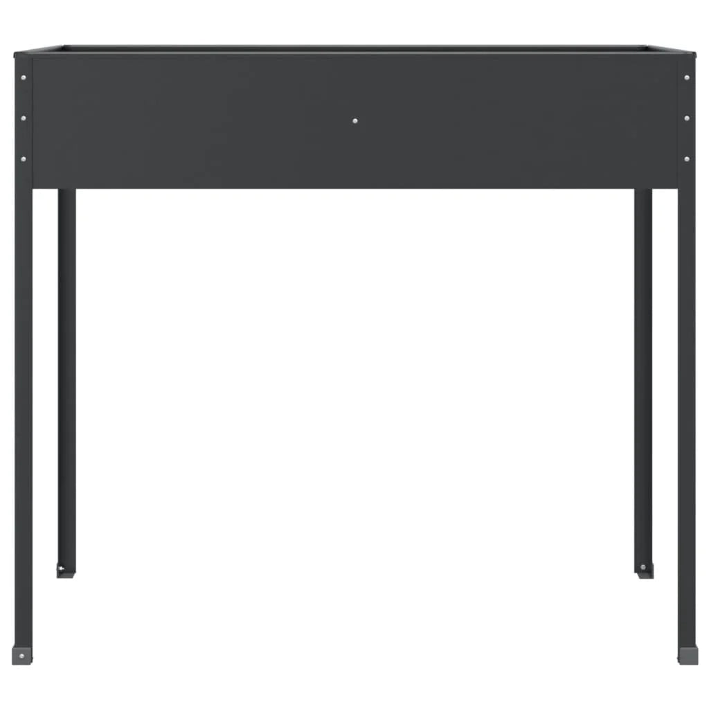 Fioriera rialzata per piante e fiori terrazza giardino 100,5 x 40,5 x 90 cm acciaio zincato antracite 02_0037290