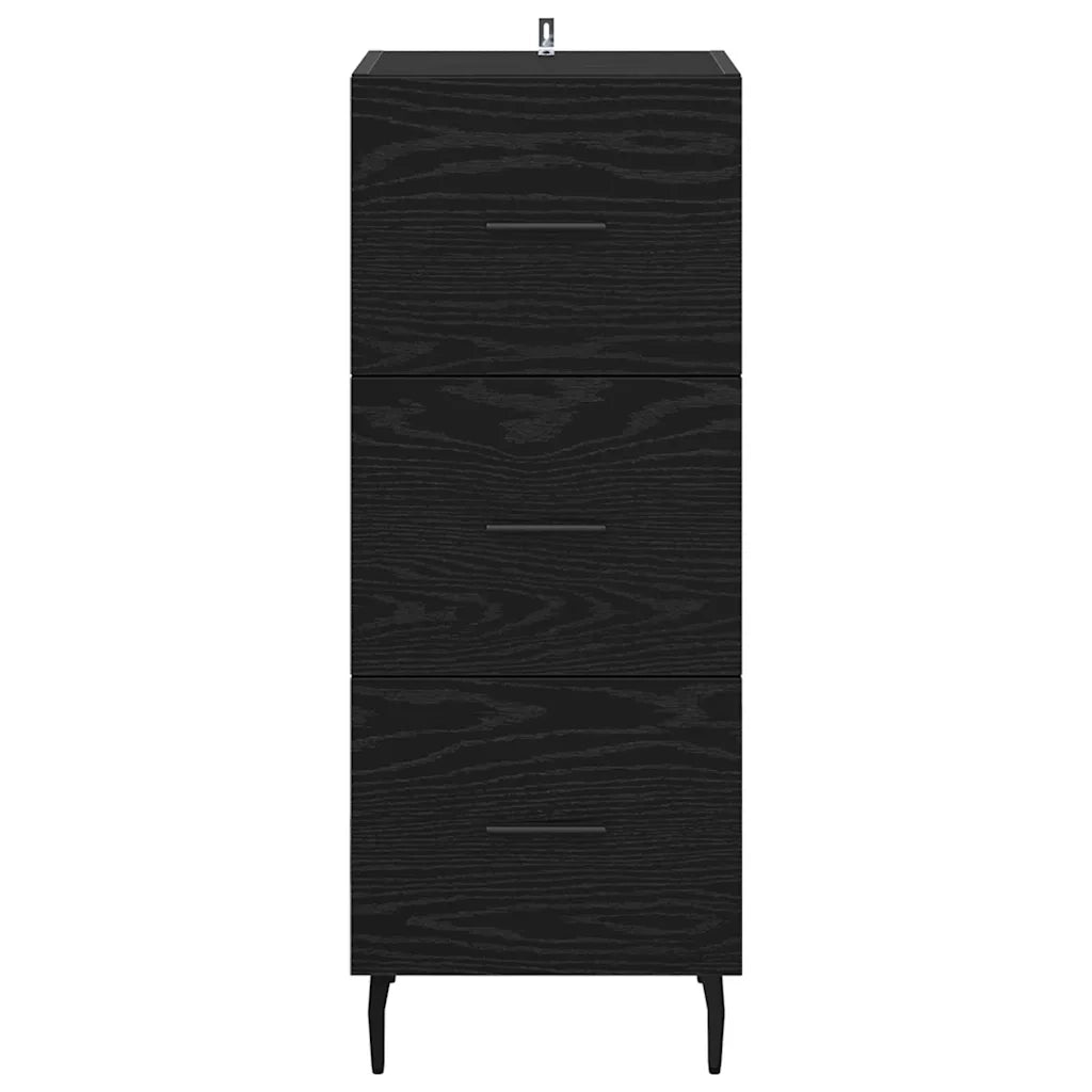 Credenza-Buffet-Armadio da cucina Rovere nero 34 x 34,5 x 90 cm Legno multistrato 425568