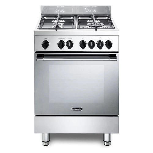 Cucina a Gas De Longhi GEMMA 66 ML Linea Gemma Forno Elettrico 74 Litri 10 Funzioni Classe A (A85,7–90,8×L60×P60) Inox