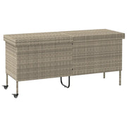 Contenitore da Giardino con Ruote Grigio Chiaro Polyrattan CFW2493843