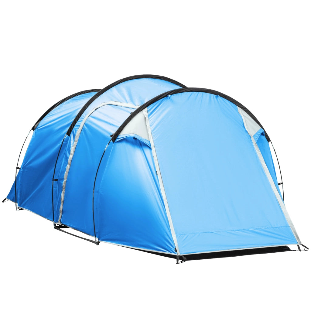 Tenda da campeggio 3 posti con veranda ¨C zephmum ¨C blu chiaro 426x206x154 cm