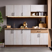 Cucinino Surano, Cucina un Cassetto, Elettrodomestici non inclusi, Bianco Larice