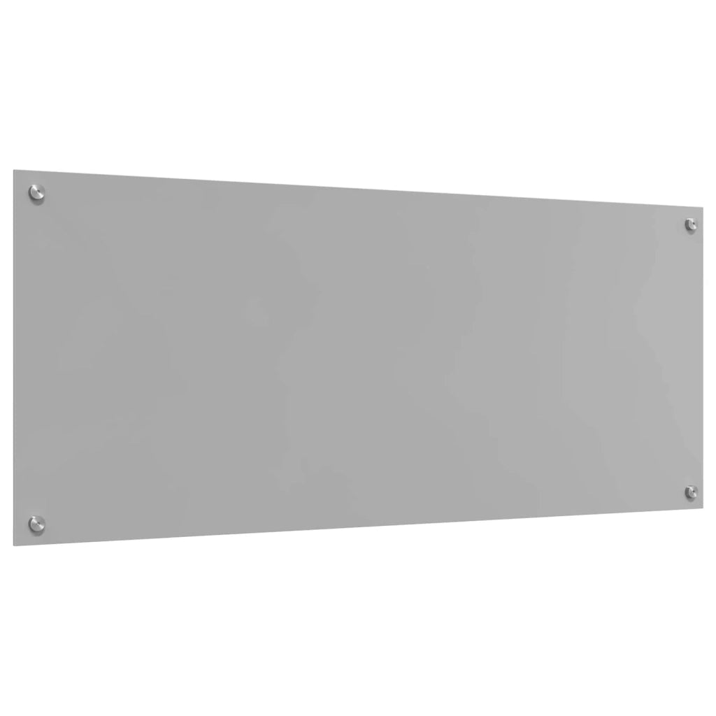 Paraschizzi moderno per cucina 120 x 50 cm resistente al calore facile da installare vetro temperato grigio chiaro 02_0058482