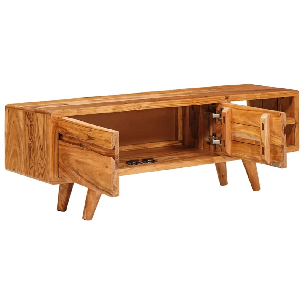 Mobile TV Marrone 110 x 30 x 40 cm Legno di Acacia Massello