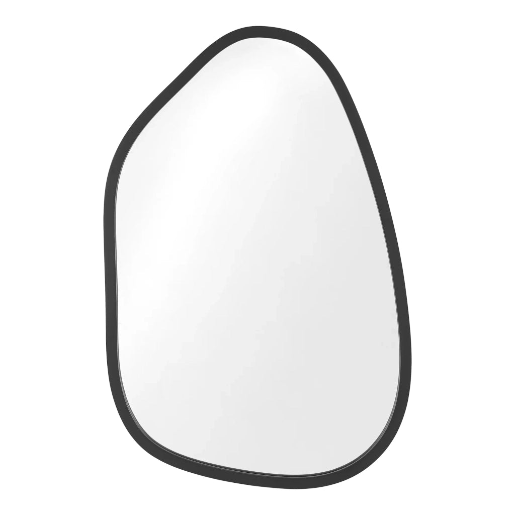 Specchio da parete asimmetrico 80 x 58 cm nero opaco 03_0007902