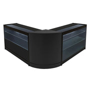 Set Bancone Nero Hera LED K1200 C1200 CM60 con Serratura e Vetrina Espositiva