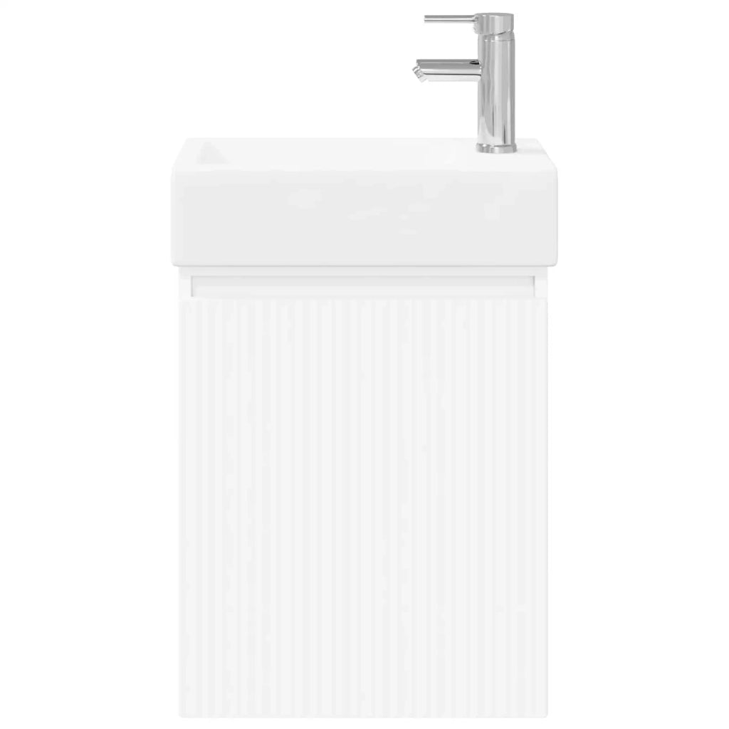 Mobile bagno con rubinetto Bianco 45,5 x 22,5 x 84 cm 889451