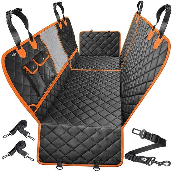 Telaio per Auto 4-in-1 - Copertura Auto per Cani - Declinabile Sedile per Cani Auto con Cintura di Sicurezza - Auto per Cani - Impermeabile e Antiscivolo - Copertura Auto per Cani per Tutti i Modelli