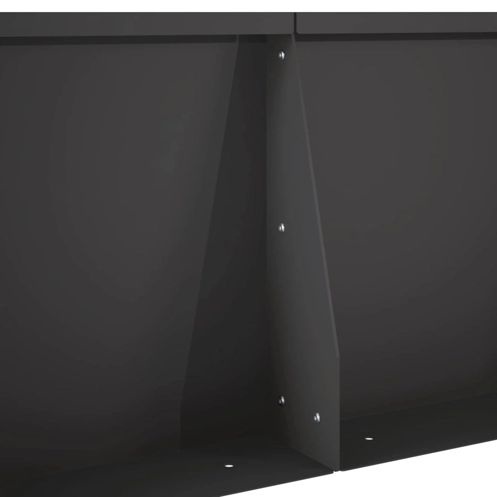 Muro di contenimento 6 pz 100 x 12 x 40 cm Acciaio Nero 3449121