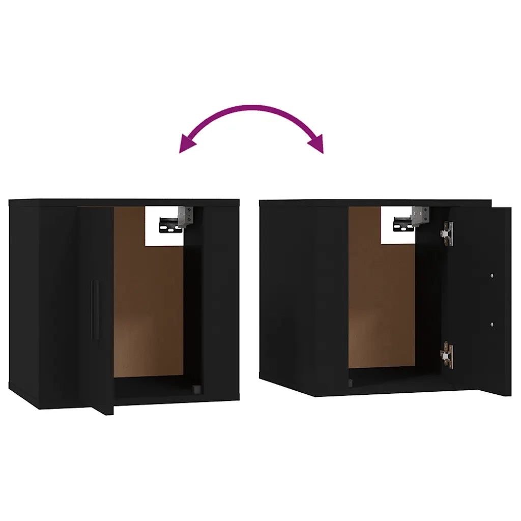 Mobile Porta TV a Parete-Mobile per TV-Credenza TV Nero 40x34,5x40 cm