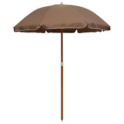 Ombrellone con Palo in Acciaio 180 cm Grigio Talpa cod mxl 23518