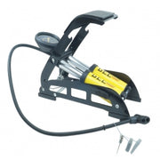 Trade Shop - Pompa A Pedale Con Manometro 2 Cilindri Per Bicicletta Valvola Gonfiatore Bici -