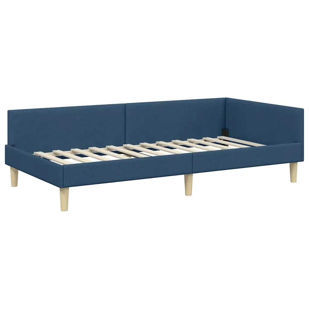 vidaXL Struttura Letto Angolare Altro con testiera Blu 80 x 200 cm