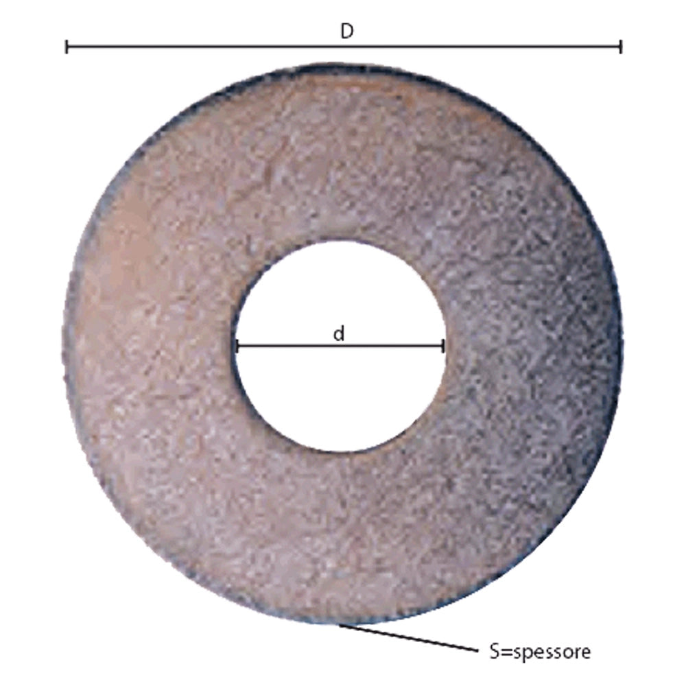RONDELLA GREMBIALINA M 8 - 2,0 x  24 x  8,5 mm - 5 centinaio - SIPA