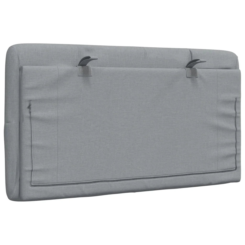 Cuscino Testiera-Cuscino per Testiera Grigio Chiaro 80 cm in Tessuto
