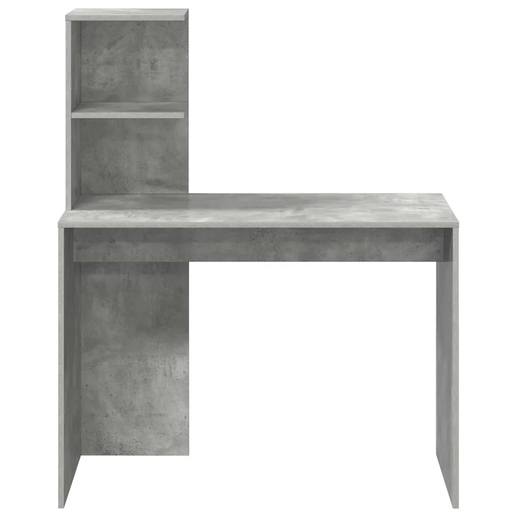 Scrivania | Tavolo da Ufficio Grigio cemento 102 x 50 x 124 cm Legno multistrato