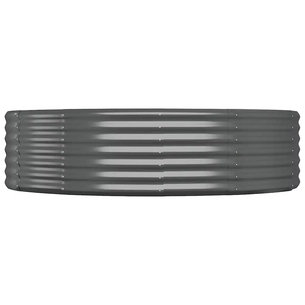 Vaso Giardino Acciaio Verniciato Polvere 214x140x36cm Antracite cod mxl 39883