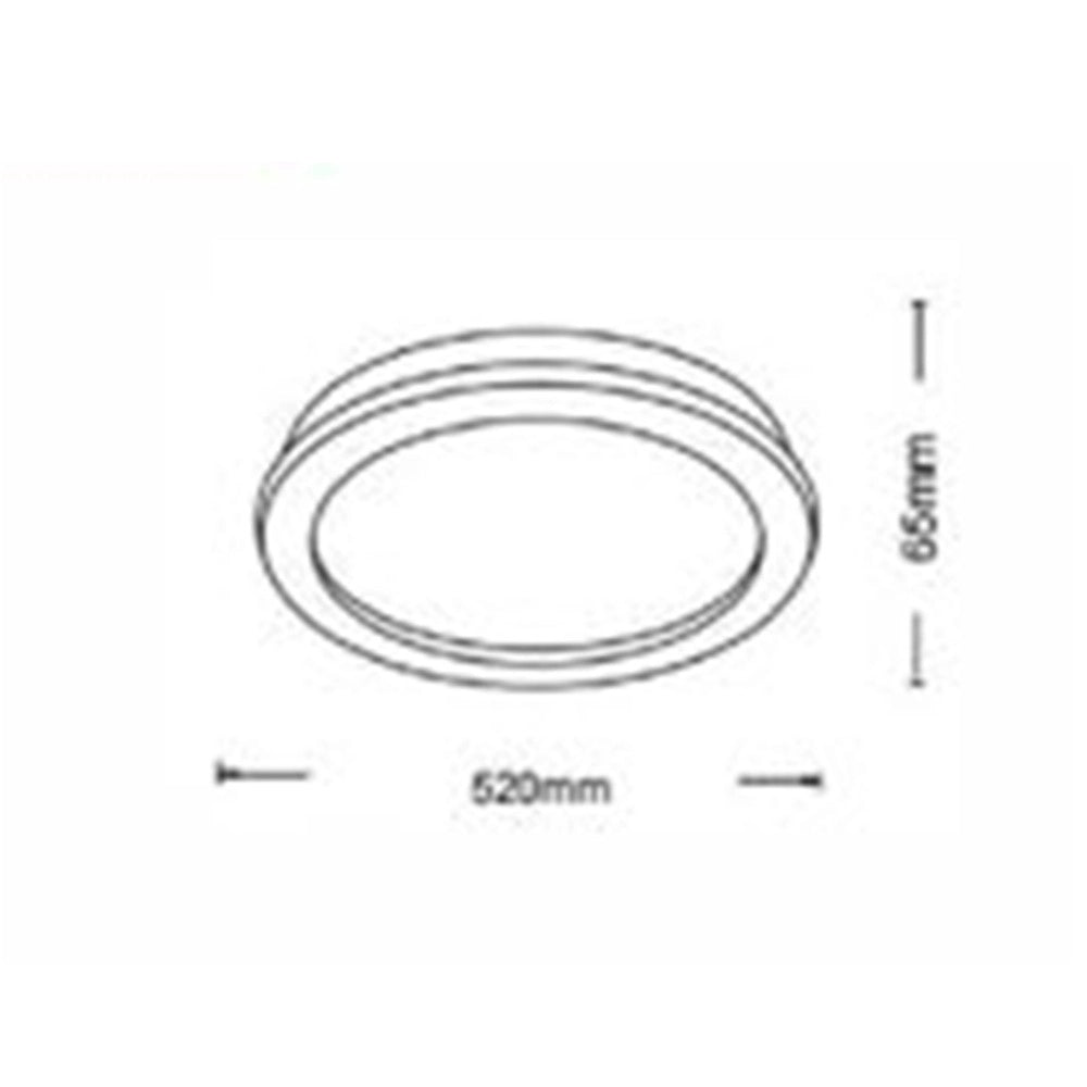 Trade Shop - Lampada Da Soffitto Plafoniera Led 37 W Cct 3 Colorazioni Di Luce Bianco C56-b3c -