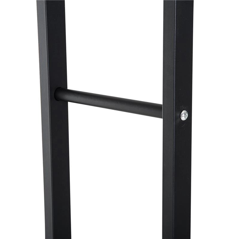 SCAFFALE LEGNAIA PER CASA E GIARDINO PORTATA 100KG NERO, 60X25X150CM