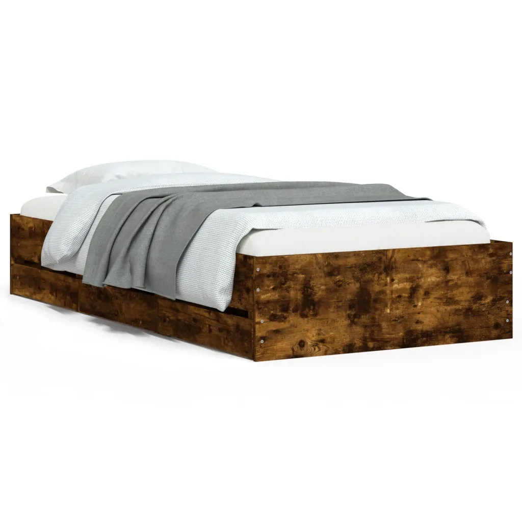 Giroletto con Cassetti Rovere Fumo 75x190 cm Legno Multistratocod mxl 109482