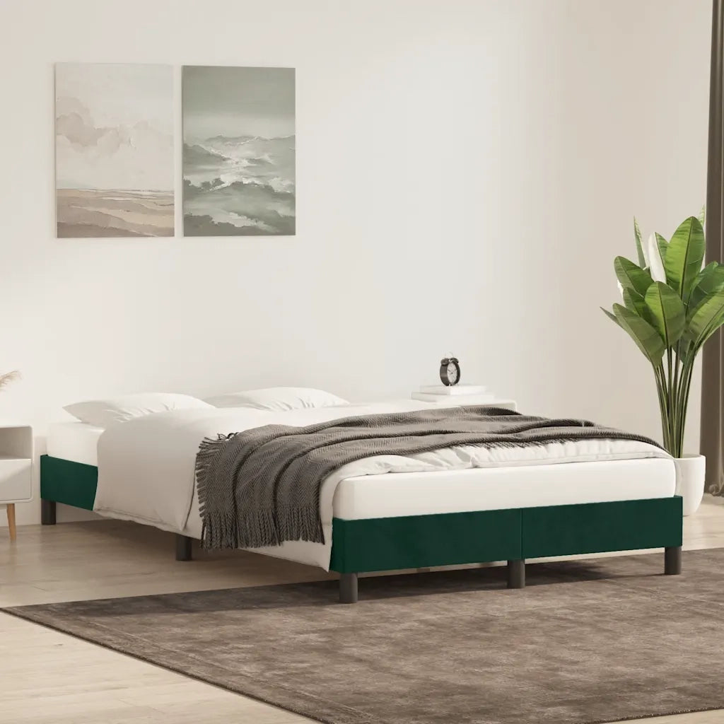 Giroletto senza Materasso Verde Scuro 120x210 cm in Velluto 4101352