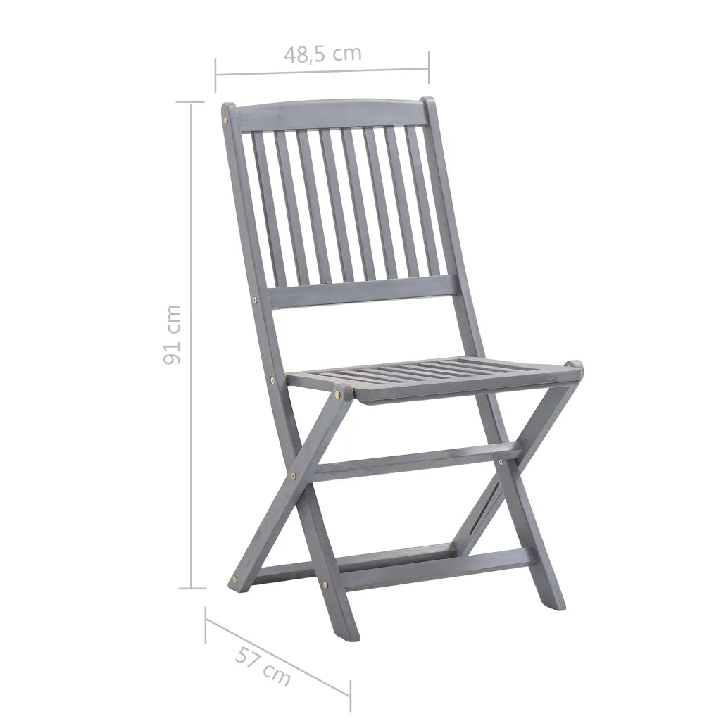 Sedie da Giardino Pieghevoli 8 pz con Cuscini Massello Acacia cod mxl 8549