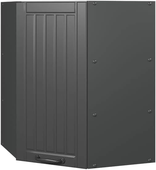 Mobile angolare da cucina Fame-Line, Grigio scuro, 57 cm, per la combinazione con altri moduli della serie Fame-Line