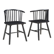 Set Stami di 2 Sedie da Sala Pranzo - Nero [en.casa]