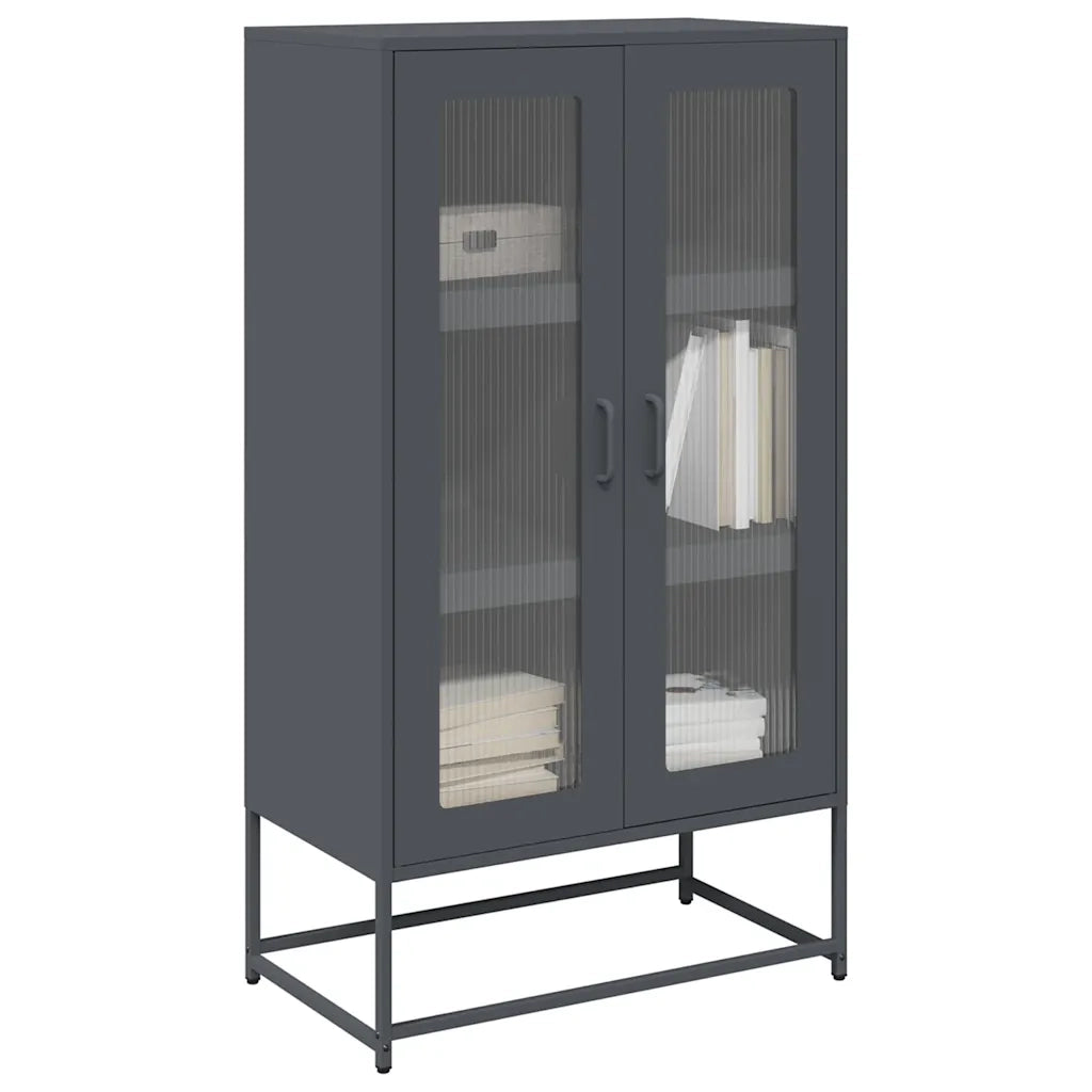 vidaXL Credenza Antracite 68x39x123 cm Acciaio