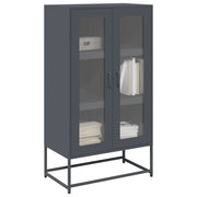 vidaXL Credenza Antracite 68x39x123 cm Acciaio
