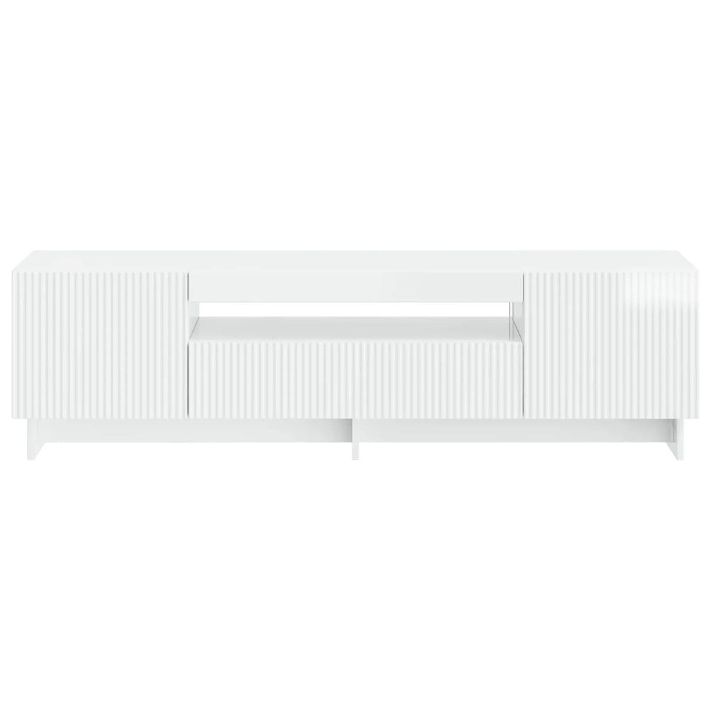 Mobile TV LED Bianco Lucido Legno ingegnerizzato 896029