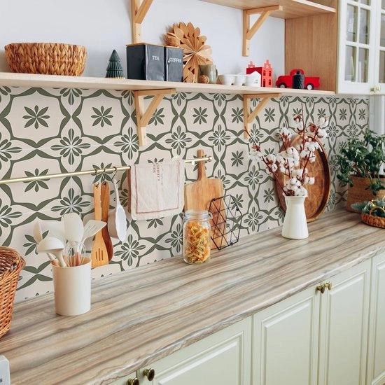 Tegel di parete autoadesivi - 25 pezzi - per bagno/cucina - compatibili con superfici: ceramica/legno/vetro - facile da applicare e rimuovere