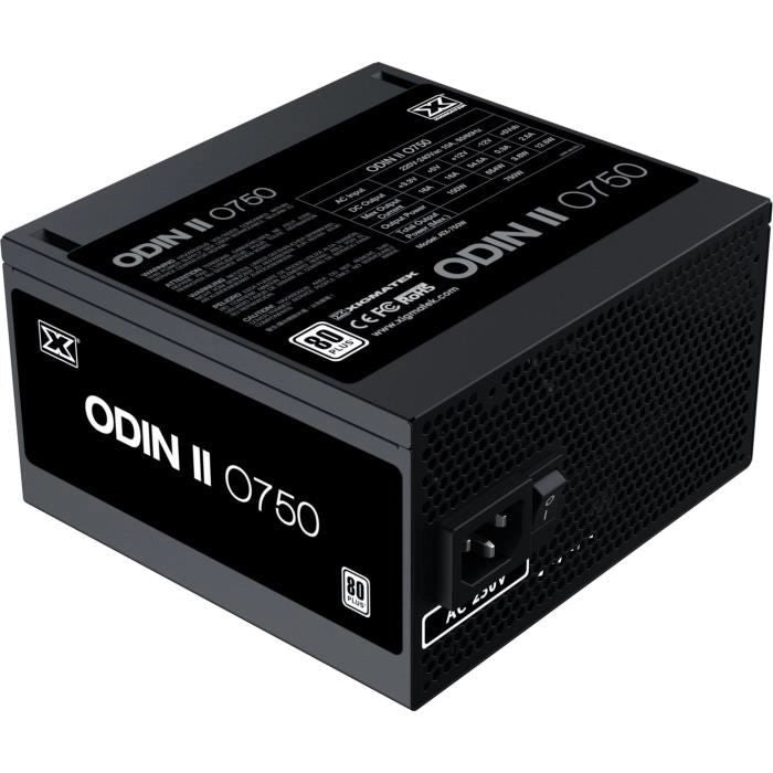 Alimentatore PC - XIGMATEK - Odin II O750 - 750W - 80Plus - Non modulare - Ventola da 120mm - Nero