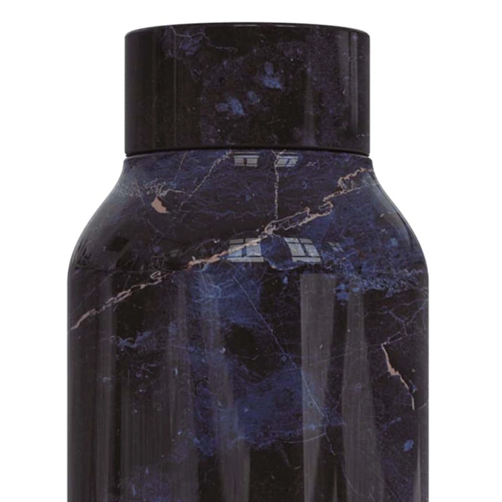 Bottiglia Termica 510 ml Doppia Parete Effetto Marmo Ermetica Nero Quokka