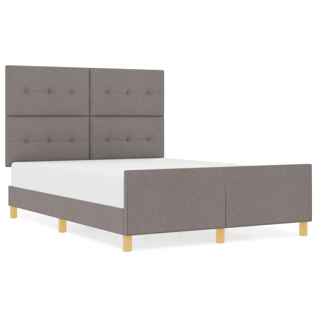 Letto in Tessuto Tortora 140x190 cm
