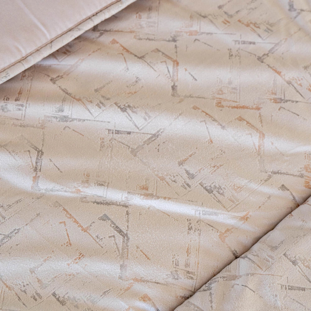 Trapunta Invernale Matrimoniale in Velluto con Stampa Digitale – Piumone Due Piazze Elegante e Morbido 500gr – Piumino Caldo Made in Italy per Inverno Quadrisflasatibeige - Matrimoniale